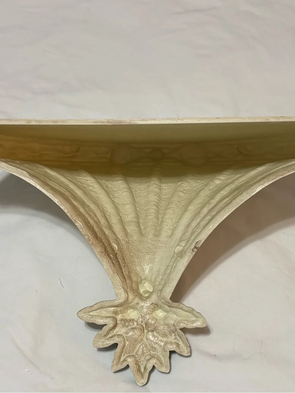 Vintage Burwood Bows & Roses Resin Oval Wall Mirror & Shelf Set